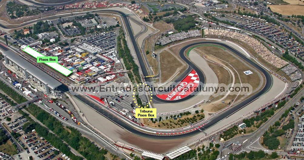 Vista aerea de los Pisos Box y la tribuna Piso Box